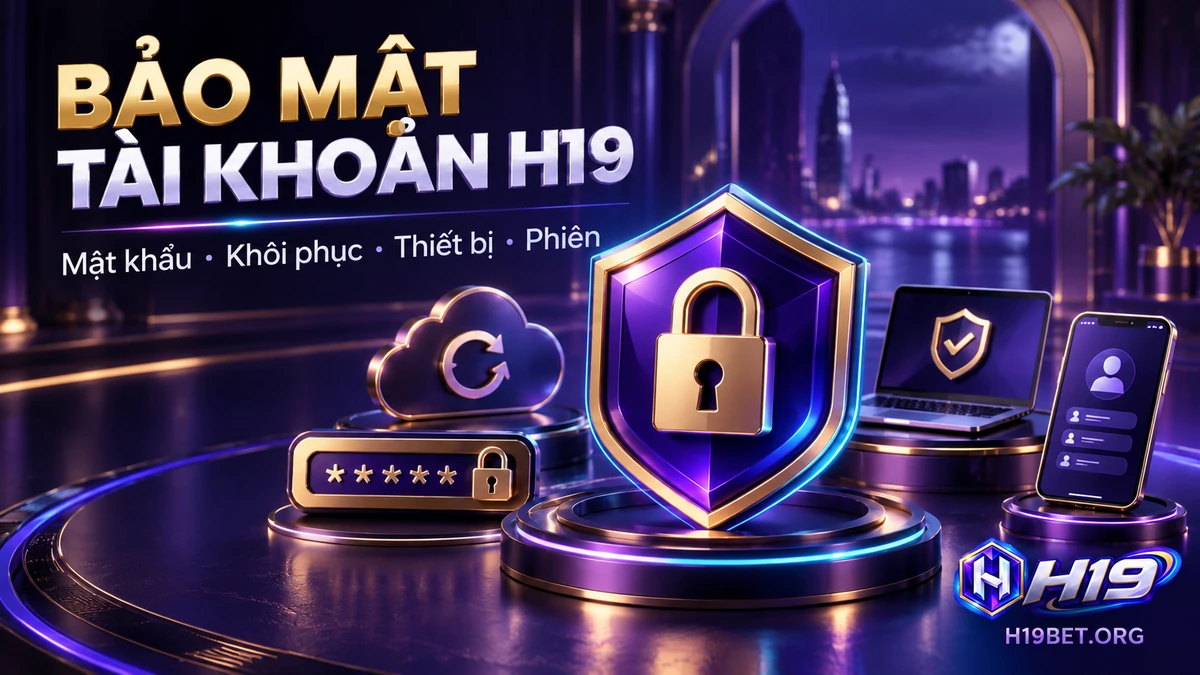Các phần cần kiểm tra để bảo mật tài khoản H19
