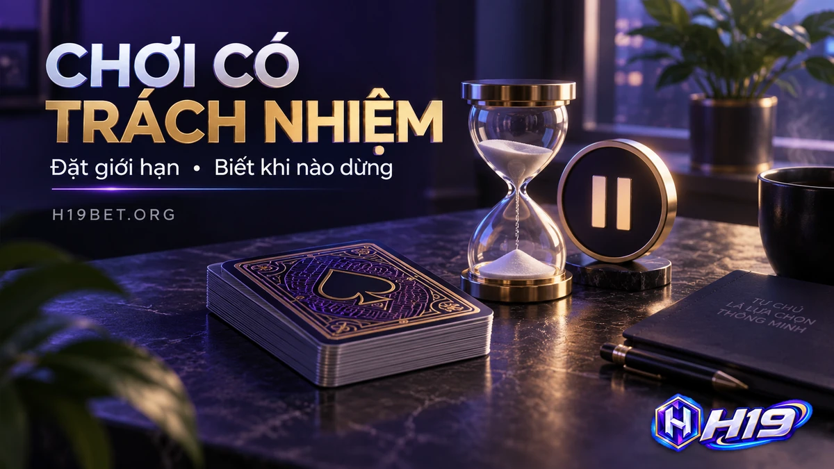 Chơi có trách nhiệm H19 với giới hạn cá nhân và quyết định dừng đúng lúc