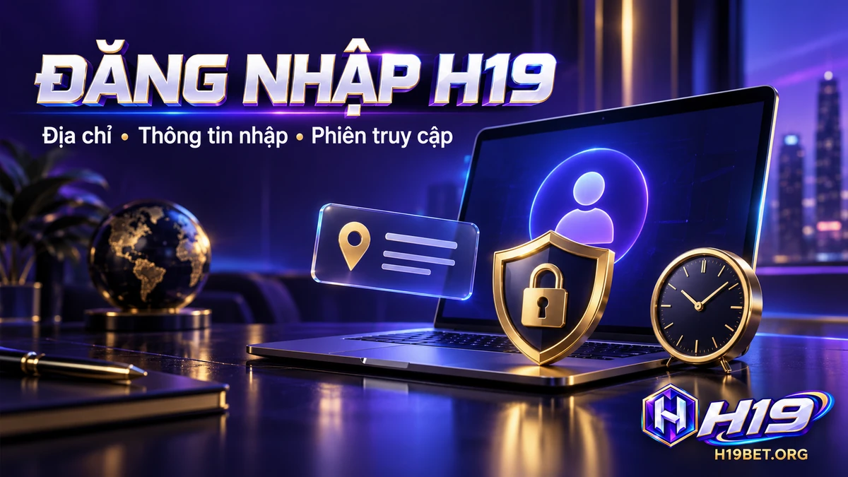 Đăng nhập H19 với bước kiểm tra địa chỉ, thông tin tài khoản và phiên truy cập