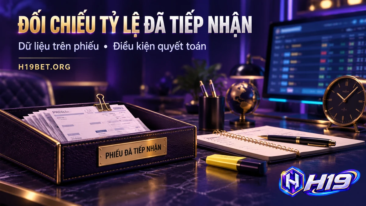 Đối chiếu tỷ lệ H19 trên phiếu đã tiếp nhận và phân biệt phép tính với điều kiện quyết toán
