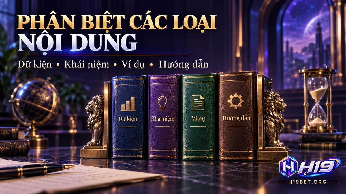 Phân loại dữ kiện, khái niệm, ví dụ và hướng dẫn khi biên tập nội dung H19