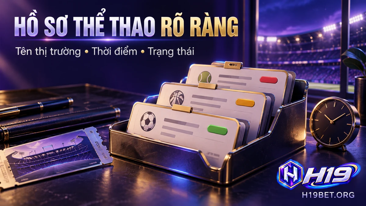 Lưu tên thị trường, thời điểm và trạng thái từng phiếu thể thao H19 để kiểm tra