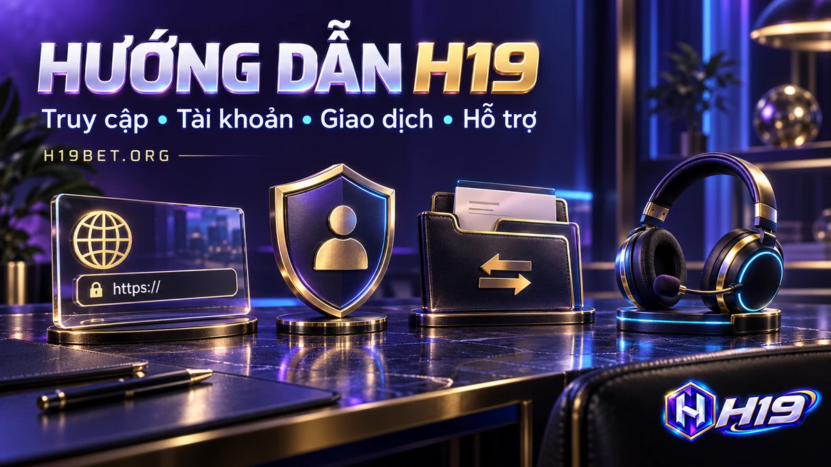 Hướng dẫn H19 về truy cập, tài khoản, giao dịch và hỗ trợ người dùng