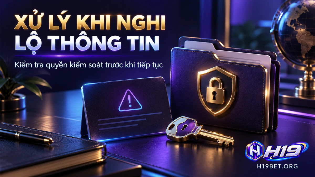 Kiểm tra quyền kiểm soát tài khoản H19 khi nghi ngờ lộ thông tin
