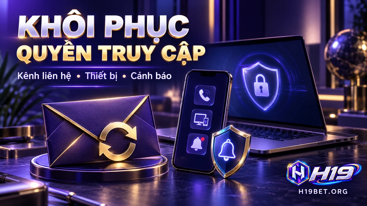 Khôi phục tài khoản H19 và kiểm tra kênh liên hệ cùng thiết bị truy cập