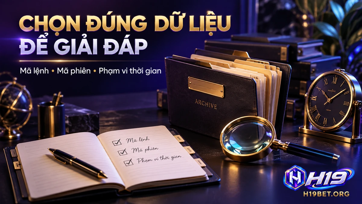 Đối chiếu mã lệnh, mã phiên và thời gian khi kiểm tra kết quả trên H19
