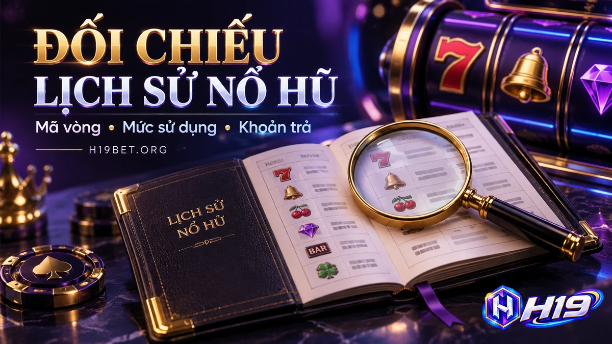 Đối chiếu lịch sử nổ hũ H19 bằng mã vòng tổng cược và khoản trả thưởng
