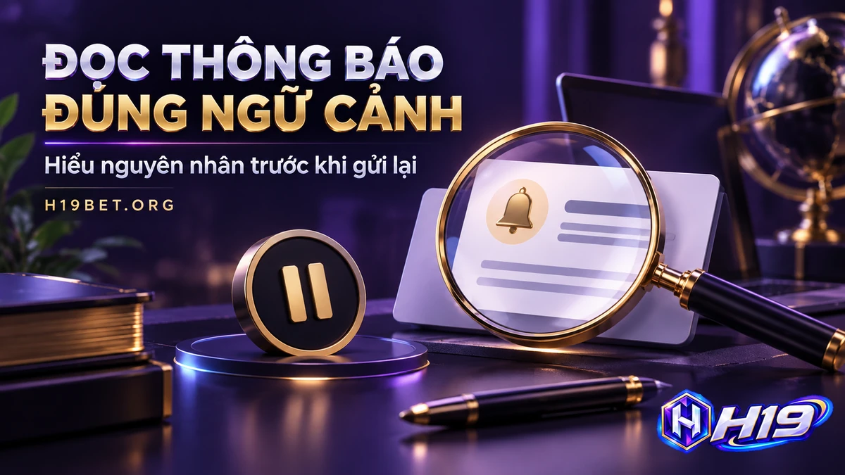 Đọc thông báo tài khoản H19 để xác định lỗi đăng nhập, xác minh hoặc khôi phục