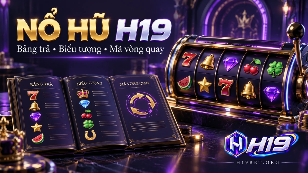 Tìm hiểu nổ hũ H19 qua bảng trả thưởng tổ hợp biểu tượng và mã vòng quay