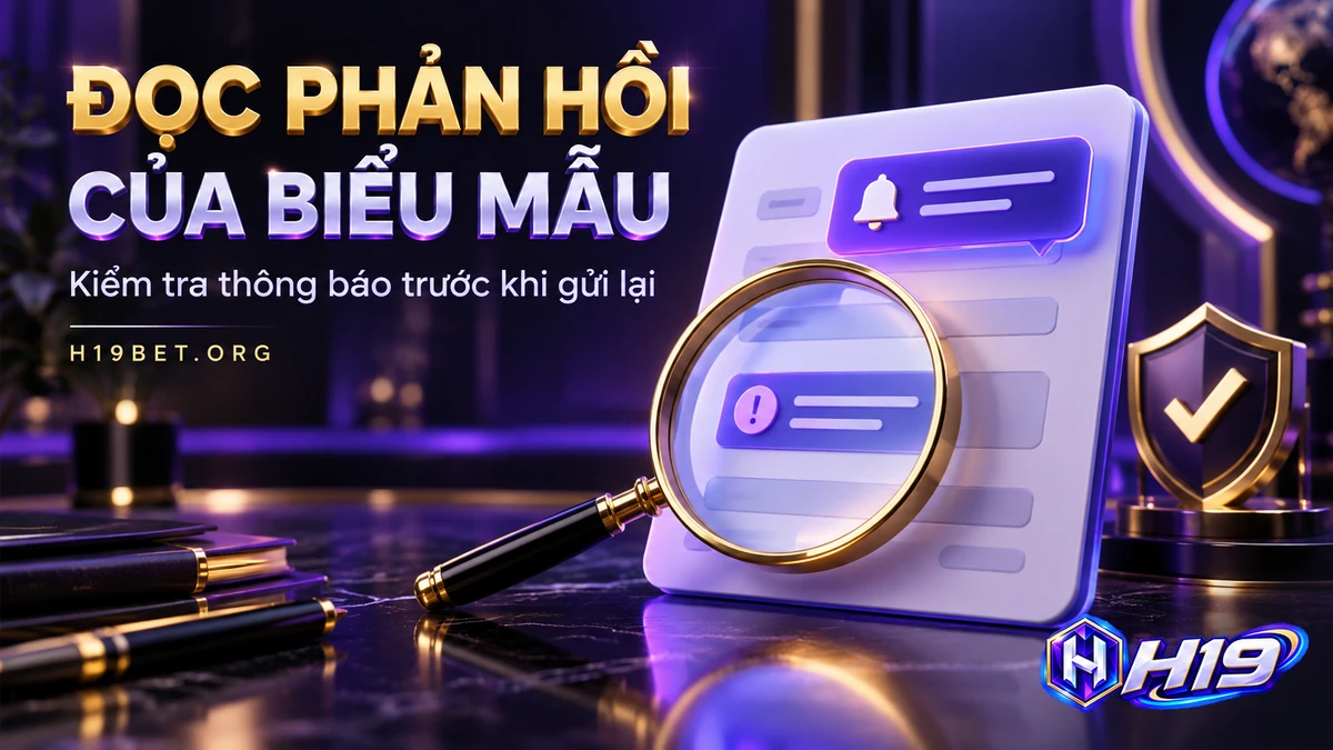 Đọc phản hồi của biểu mẫu đăng ký H19 trước khi gửi lại thông tin