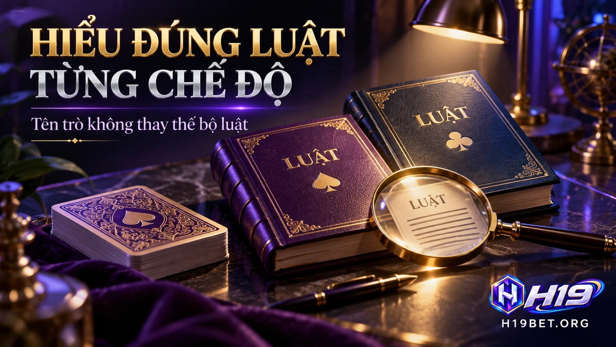 Luật game bài H19 cần được đối chiếu theo đúng trò và chế độ