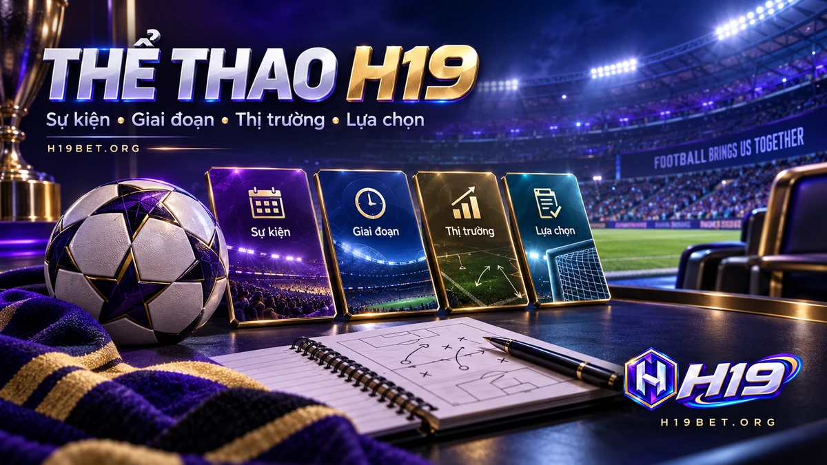 Đọc thể thao H19 theo sự kiện, giai đoạn thi đấu, thị trường và lựa chọn cụ thể