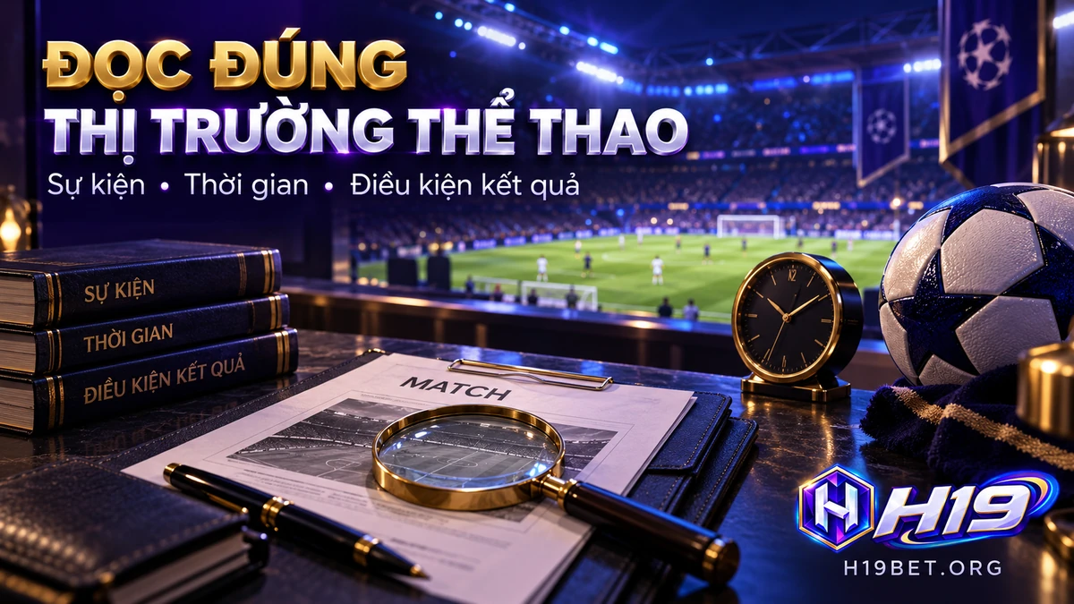 Thị trường thể thao cần được nhận diện bằng sự kiện, phạm vi thời gian và điều kiện tính kết quả