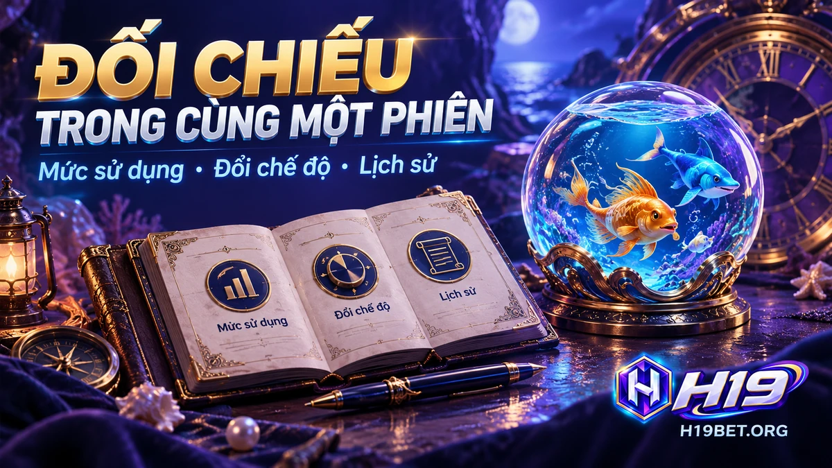 Kiểm tra tổng mức sử dụng, thay đổi chế độ và lịch sử trong cùng phiên bắn cá H19